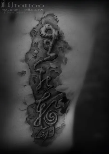 Black and grey Japanese back piece — WA Tattoo, Las Vegas