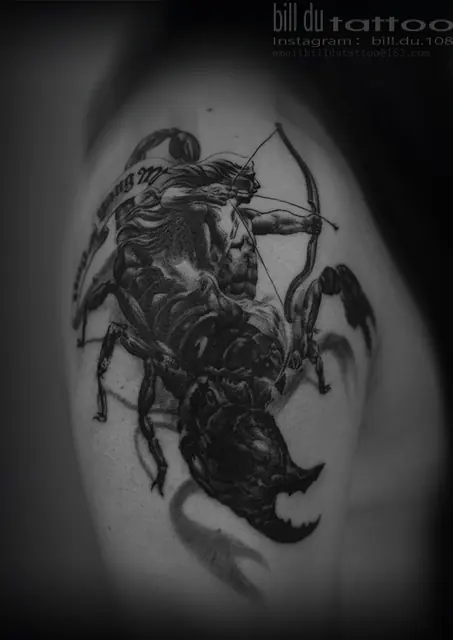 Black and grey scorpion tattoo — WA Tattoo, Las Vegas