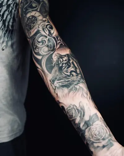 Black and grey tattoo by Sahara — WA Tattoo, Las Vegas